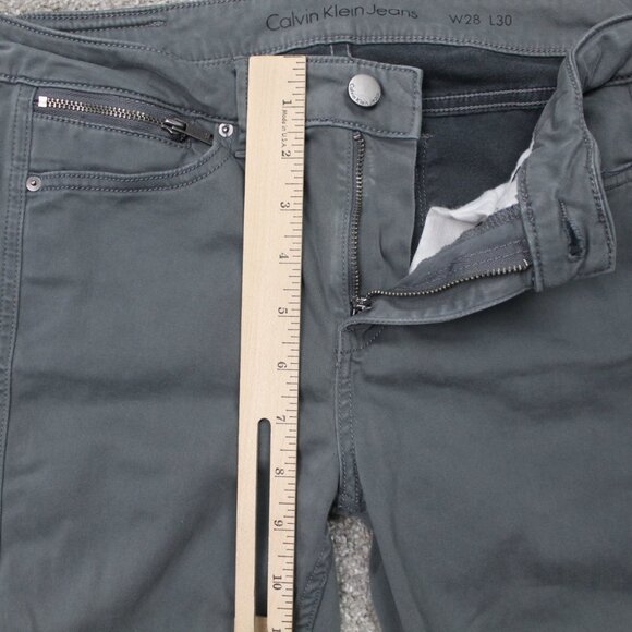 Calvin Klein Jeans Womens 6 (28x28) Blue/Gray Cotton/Viscose Stretch Zip Ankle - Picture 9 of 12